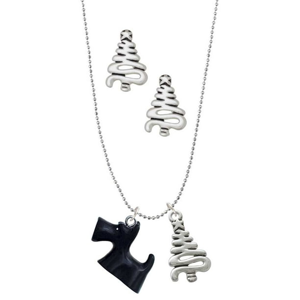 Stainless Steel Scottish Terrier Scotties Dog Tag Collar Charm Pendant Necklace Stainless Steel Scottish Terrier Scotties Dog Tag Collar Charm Pendant Necklace